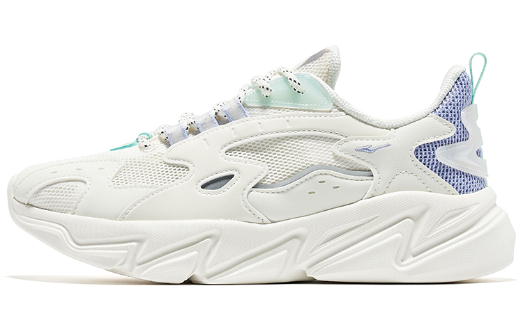 (Women) ERKE Retro Casual Trainer 'White Catkin Purple' 12122214061-003