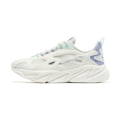 (W) ERKE Retro Casual Trainer 'White Catkin Purple'