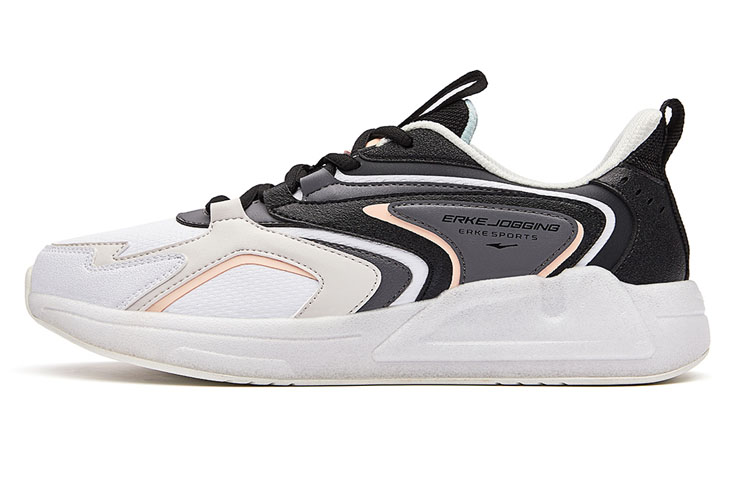 Buy (W) 鸿星尔克 跑鞋 低帮 ‘彩虹底 - 黑白’ 12121320472-003