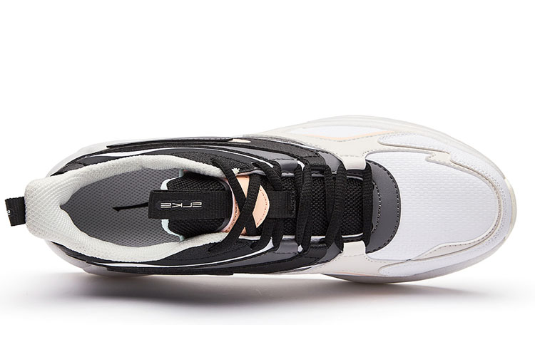 (W) ERKE Running Shoes Low 'Rainbow Sole - Black White' 圖 2