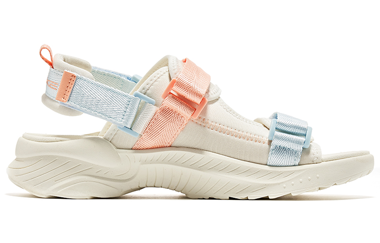 Order 鸿星尔克 沙灘休閒厚底運動涼鞋 女款 白藍