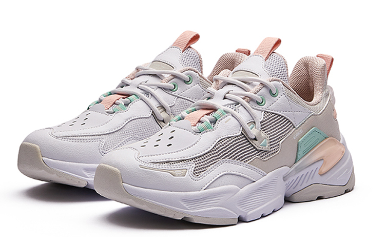 (W) ERKE Trend Breathable Thick-Soled 'Dad Shoe White Grey' 圖 2