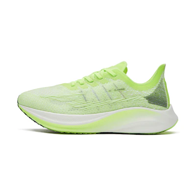 (W) ERKE Xtep (鸿星尔克) Flying Feather (灵羽) Marathon 'Fluorescent Lime White'