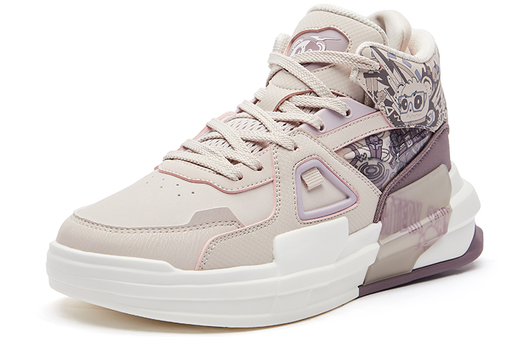 Lookbook (W) 鸿星尔克Xtep电池熊猫灰紫色高帮 52122301428-103