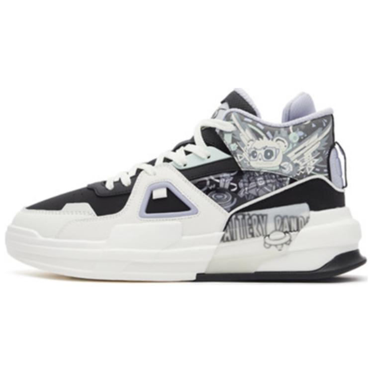 Buy 鴻星爾克 電池熊貓 厚底休閒拼接 高筒板鞋 女款 黑白