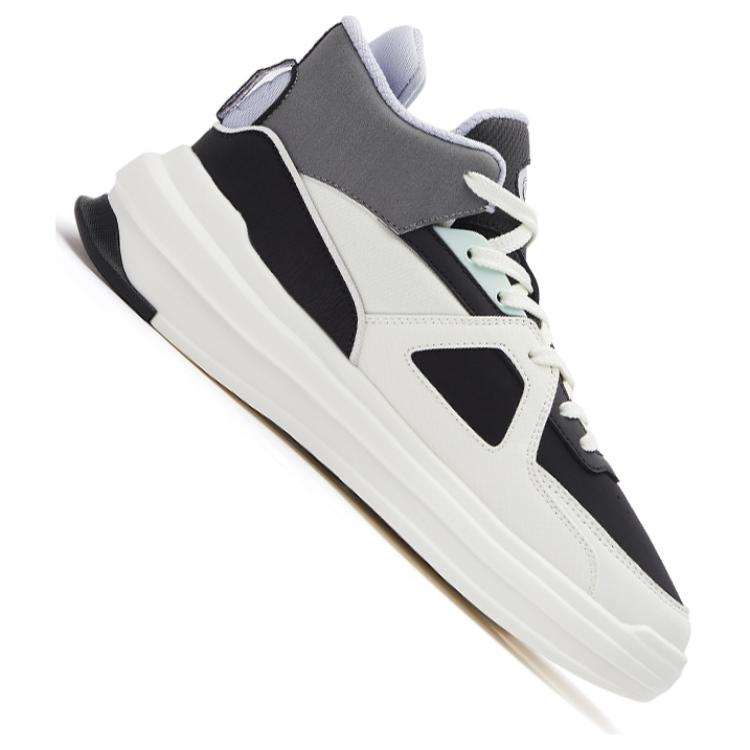 Purchase 鴻星爾克 電池熊貓 厚底休閒拼接 高筒板鞋 女款 黑白