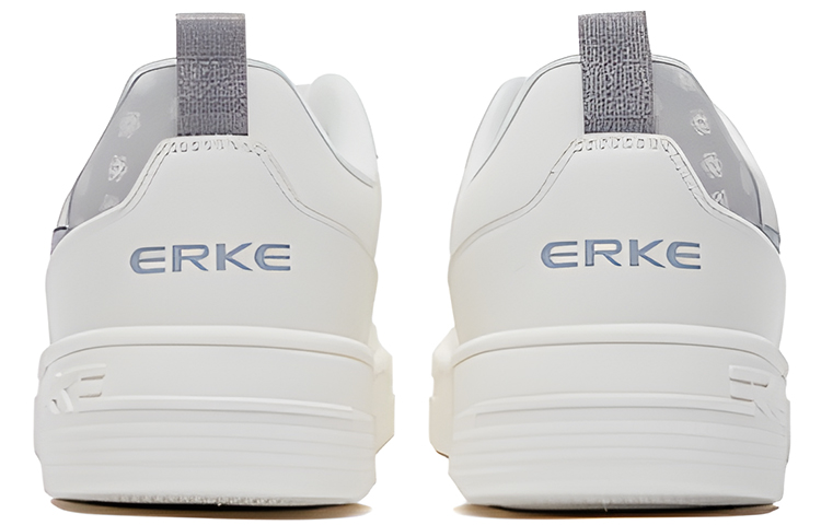 (W) ERKE Xtep Canvas Low 'Cashew Flower White Grey' 圖 4