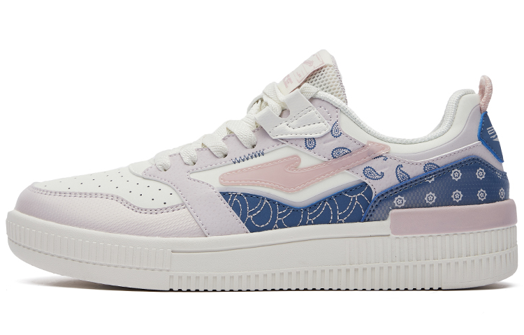 (W) ERKE XTEP Cashew Flower Series Low Top 'White Blue'