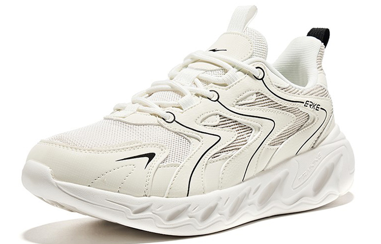 (W) ERKE XTEP Casual Running Low 'White Black' 圖 2
