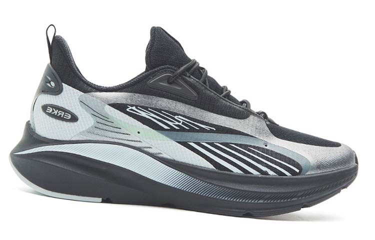 (W) ERKE Xtep Chase 'Fashion Versatile Low-Top Black Blue' 圖 2