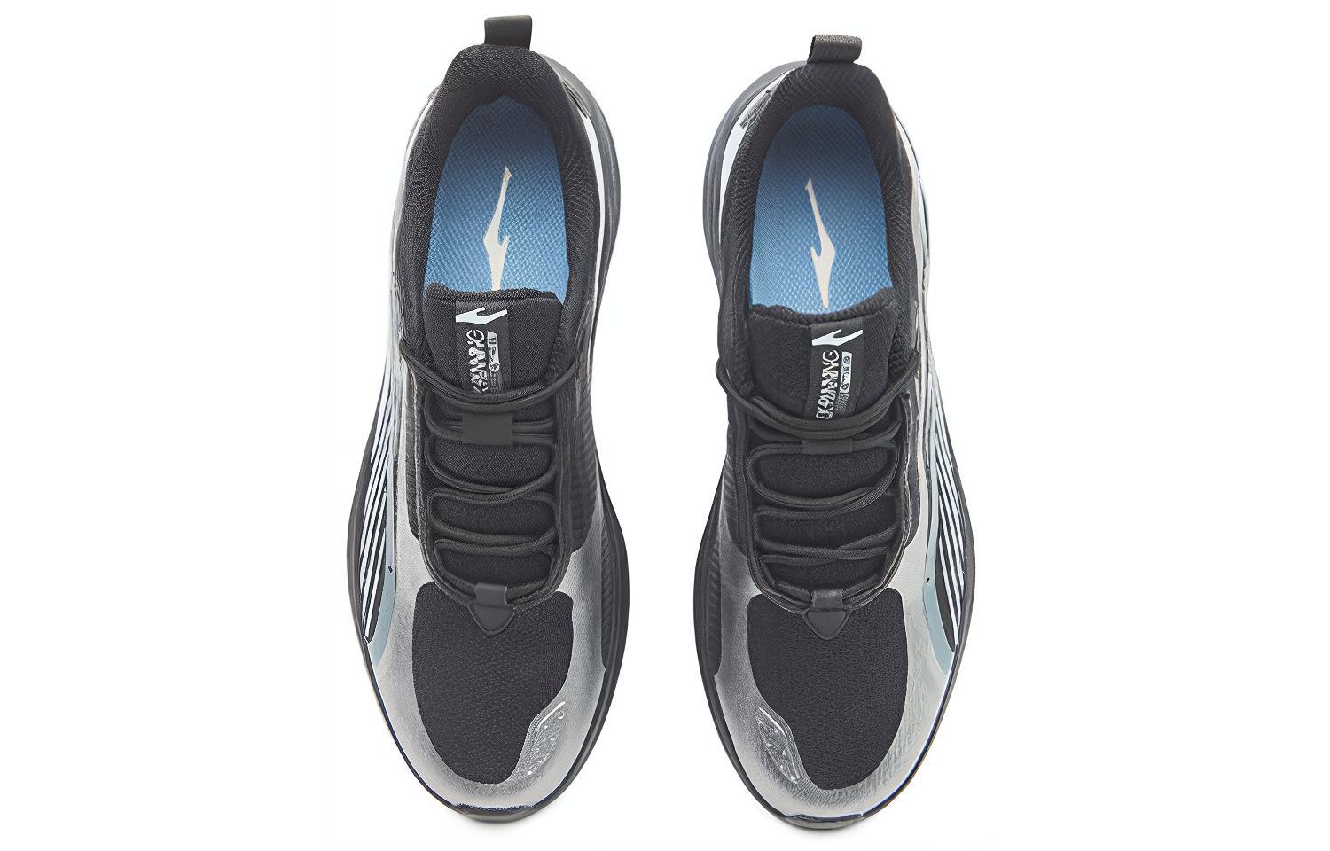 (W) ERKE Xtep Chase 'Fashion Versatile Low-Top Black Blue' 圖 4