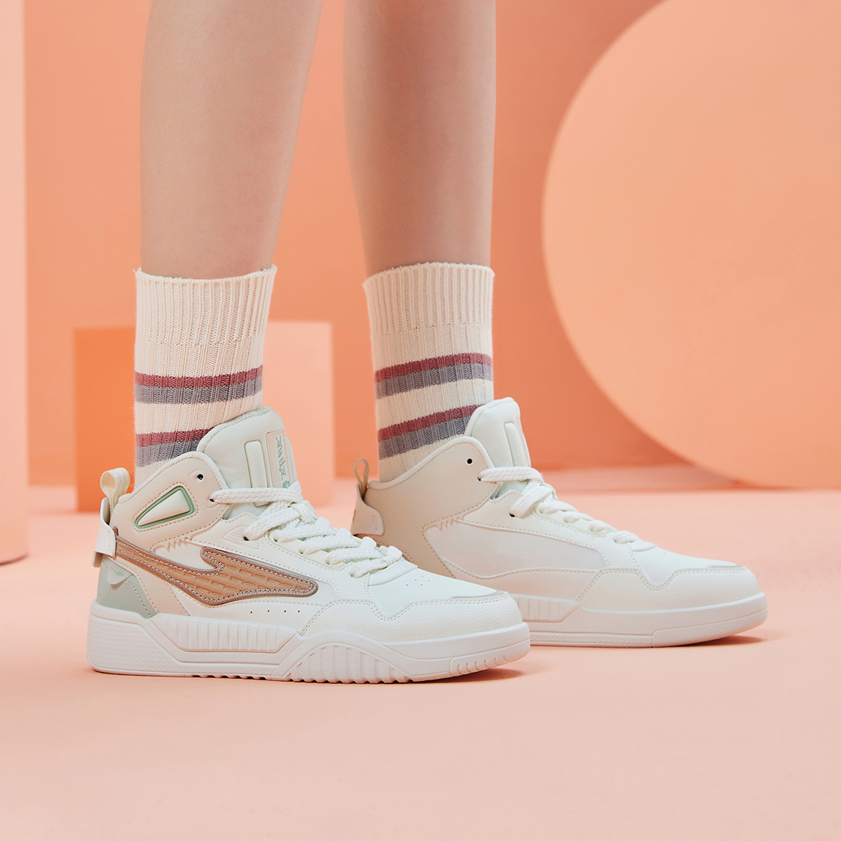 (W) ERKE Xtep Conquer 2.0 Mid 'Sprout White Seafoam Green' 圖 5