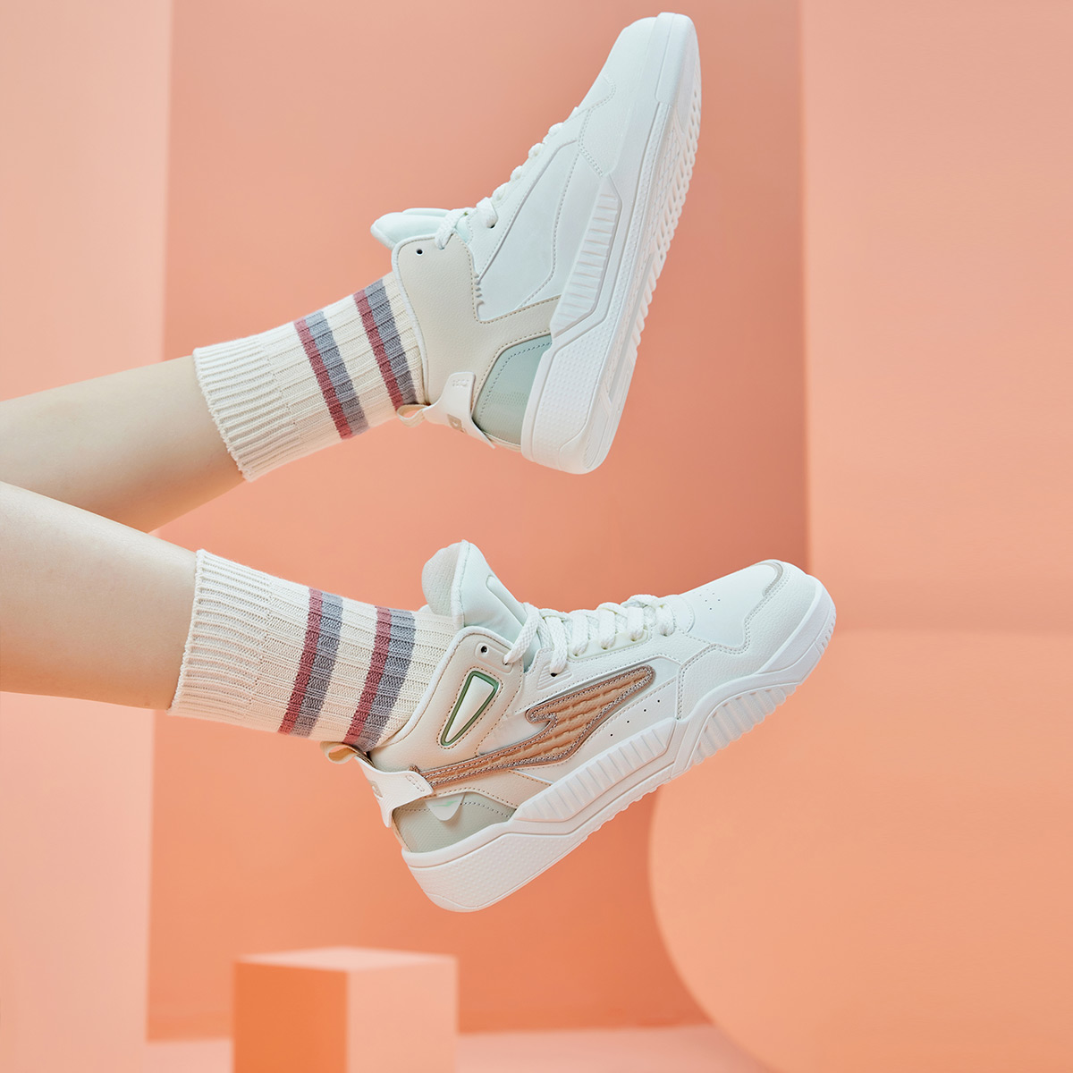 (W) ERKE Xtep Conquer 2.0 Mid 'Sprout White Seafoam Green' 圖 6