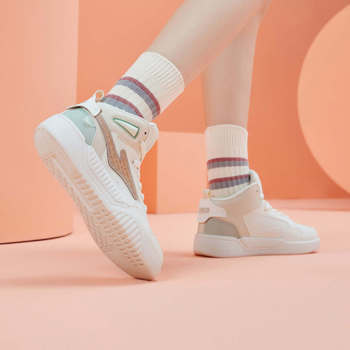 (W) ERKE Xtep Conquer 2.0 Mid 'Sprout White Seafoam Green' 圖 7