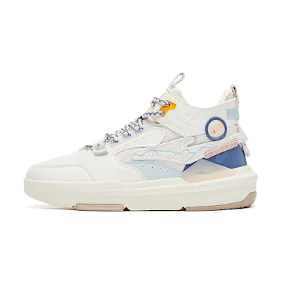 (W) ERKE Xtep Danxia Mid-Top 'White Blue'