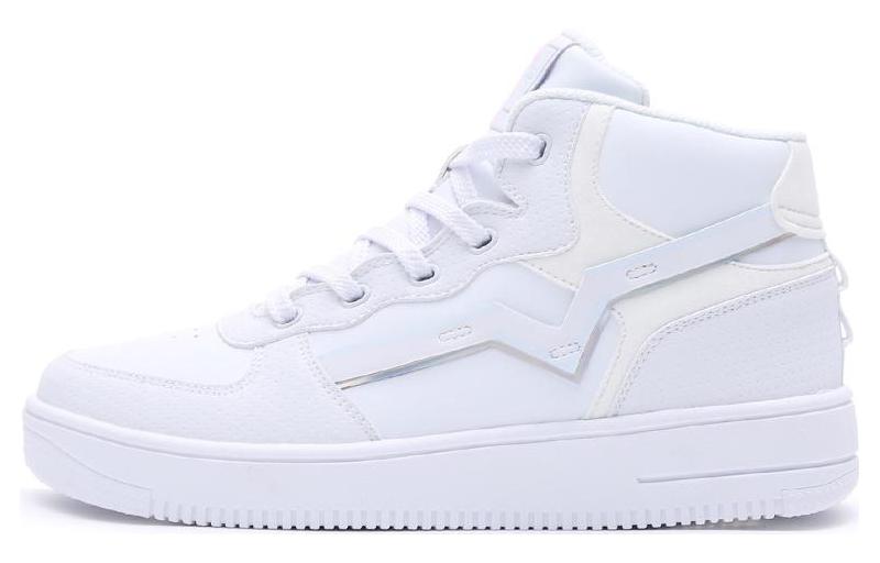 (W) ERKE Xtep High-Top Casual Sneaker 'Pure White'