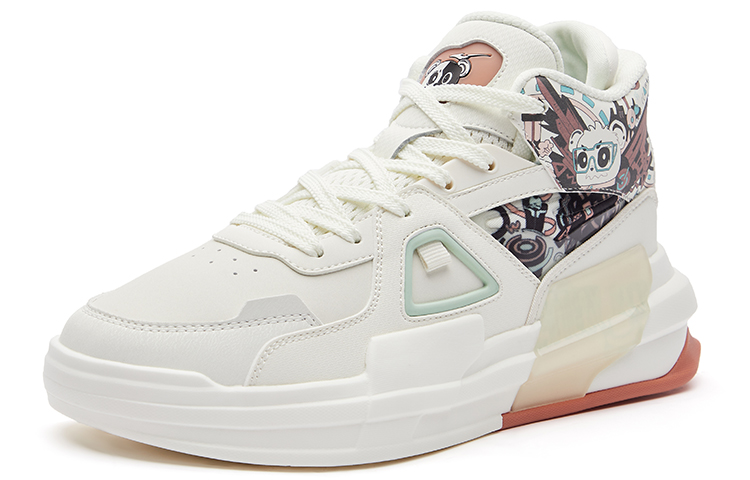 Lookbook (W) ERKE XTEP Zapatilla Alta 'Panda de Batería Marfil Blanco con Negro' 52122301428-001