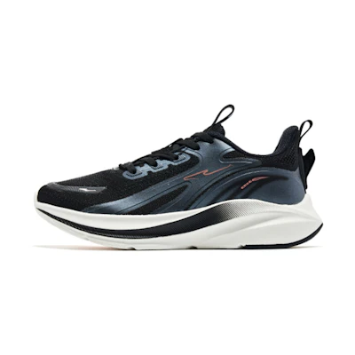 (W) ERKE XTEP Lightweight Shock-Absorbing Low-Top Running Shoes 'Black Pink'