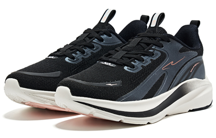 Lookbook (W) ERKE XTEP Lichtgewicht Schokabsorberende Low-Top Hardloopschoenen ''Zwart Roze'' 12122103353-005