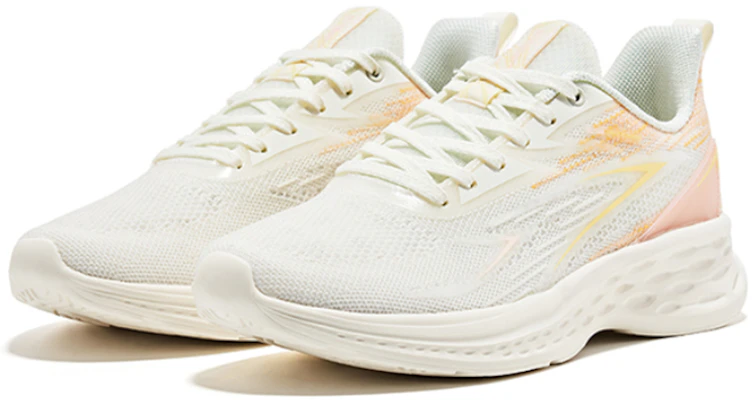 鴻星爾克 軟底緩震 支撐 低筒 跑步鞋 女款 白橙 Lookbook 鴻星爾克 軟底緩震 支撐 低筒 跑步鞋 女款 白橙