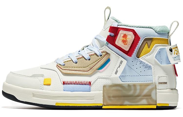 (Women) ERKE Xtep Q-Bounce High-Top 'White Grey Blue' 'Silver Spirit' 12122201564-001