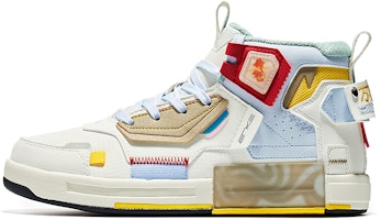 (Women) ERKE Xtep Q-Bounce High-Top 'White Grey Blue' 'Silver Spirit' 12122201564-001 (Women) ERKE Xtep Q-Bounce High-Top 'White Grey Blue' 'Silver Spirit' 12122201564-001