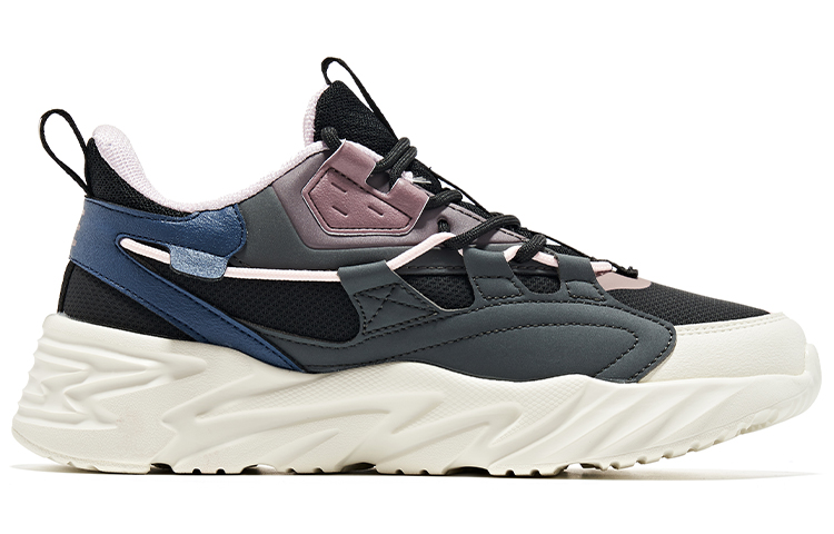 Order (W) ERKE Xtep Retro Running Low 'Negro Gris Azul Tinta' 12121320458-004