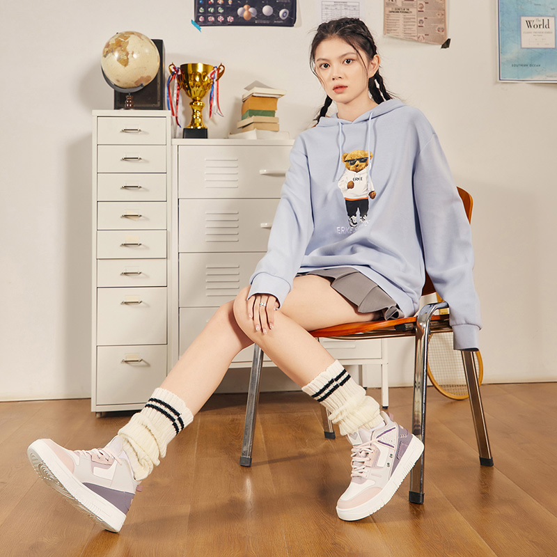 (W) ERKE Xtep Rise Low 'Taro Grey Mist Purple' 圖 7