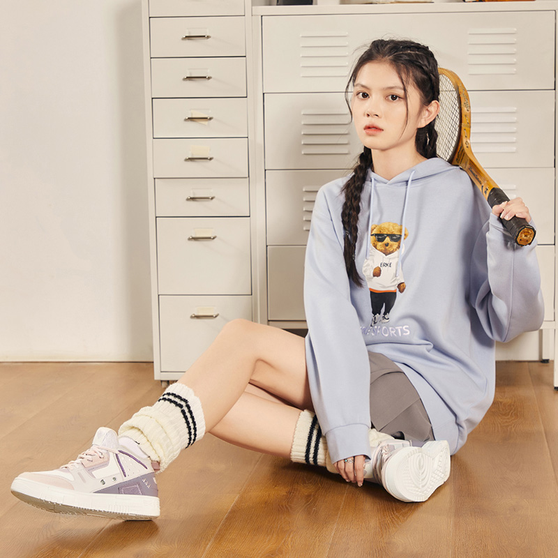 (W) ERKE Xtep Rise Low 'Taro Grey Mist Purple' 圖 9