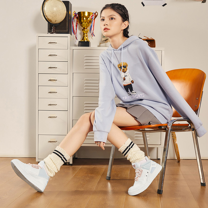 (W) ERKE Xtep Rise Low 'White Grey Blue' 圖 7