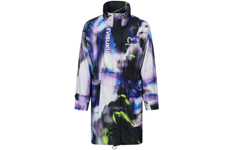 (Women) EVISU  Abstract Camouflage Windbreaker Jacket Multicolor 2ESGNW3JK780RXPL