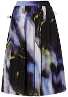 (Women) EVISU Abstract Print Pleated Casual Long Skirt - Black. 2ESGNW3KL289RXPL (Women) EVISU Abstract Print Pleated Casual Long Skirt - Black. 2ESGNW3KL289RXPL