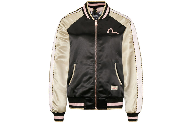 (Women) EVISU  Black Long Sleeve Jacket with Double Seagull Embroidery. 2EAHTW0JK735XX 圖 3