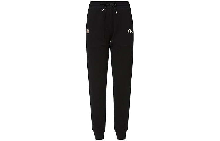 Lookbook (W) EVISU 黑色運動褲，雙色風景印花與大M標誌。 2ESHTW1SP428XX