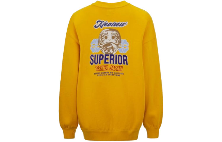 (Women) EVISU  Cartoon Graphic Pullover Sweatshirt - Daruma and Seagull Flower. 2EAHTW1SW372OSFL 圖 2