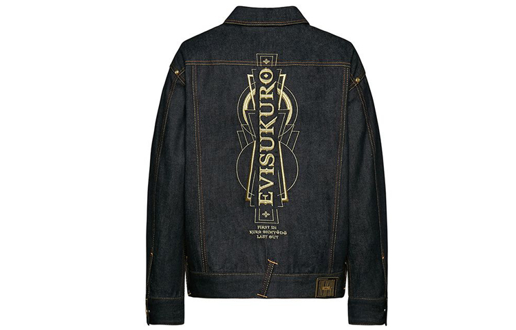(Women) EVISU  Dark Blue Denim Jacket with Yin-Yang Seagull Embroidery. 1EAGNW9DJ173XX 圖 2