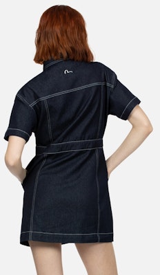 (W) Camisa Oversize de Manga Corta EVISU Denim Azul con Gaviota Bordada. 2ESHTW4DR4102LFDP Purchase (W) Camisa Oversize de Manga Corta EVISU Denim Azul con Gaviota Bordada. 2ESHTW4DR4102LFDP