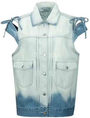 (W) EVISU藍色拉繩領口丹寧口袋背心。 2ESHTW3VS734OSDN Order (W) EVISU藍色拉繩領口丹寧口袋背心。 2ESHTW3VS734OSDN