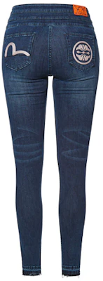 (W) EVISU High-Waist Slim Fit Jeans Denim Bordir Biru 2EAHTW0JE186SK Buy (W) EVISU High-Waist Slim Fit Jeans Denim Bordir Biru 2EAHTW0JE186SK