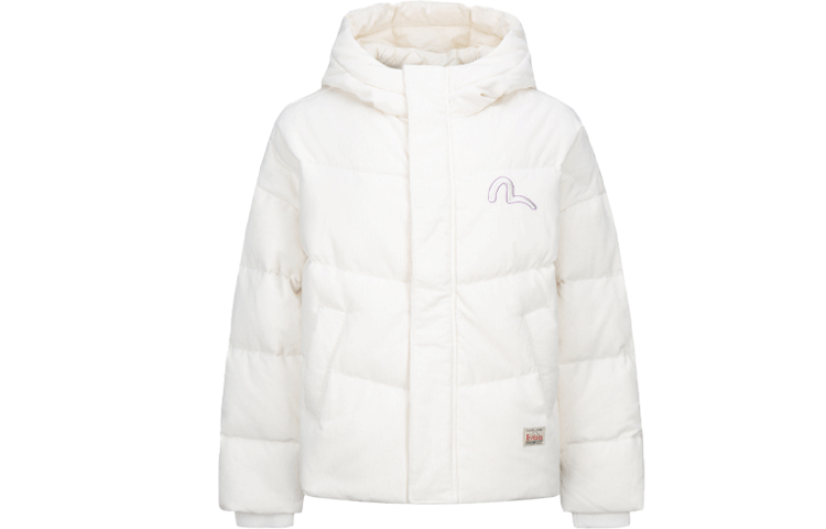 (Women) EVISU  Logo Embroidered Hooded Down Jacket. 2EAHTW1NJ255OSCD 圖 2