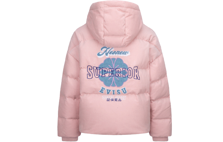 (Women) EVISU  Logo Embroidered Hooded Down Jacket. 2EAHTW1NJ255OSCD 圖 5