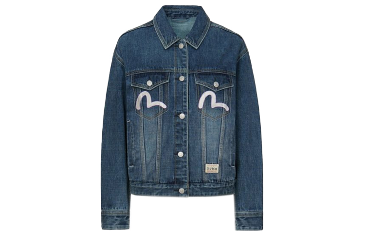 (Women) EVISU  Printed Relaxed Denim Jacket Blue 2EAHTW1DJ774LFCT 圖 2