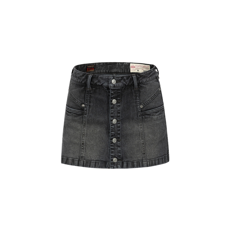 Lookbook (W) EVISU 海鸥刺绣设计洗水牛仔短裤. 2ESHTW4SQ4020FFDP