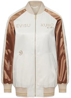 (Women) EVISU White Floral Gold Print Bomber Jacket. 2EAGNW1JK732OSPQ (Women) EVISU White Floral Gold Print Bomber Jacket. 2EAGNW1JK732OSPQ