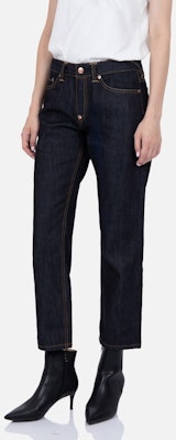 (W) EVISU AW23 Jeans Boyfriend Fit con Gran M Jacquard Denim Azul. 2EAHTW2JE926BFCT Shop (W) EVISU AW23 Jeans Boyfriend Fit con Gran M Jacquard Denim Azul. 2EAHTW2JE926BFCT