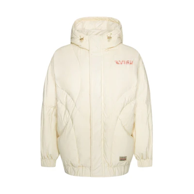(Women) EVISU AW23 Camo Logo Embroidered Down Jacket. 2EAHTW2NJ798LFPL