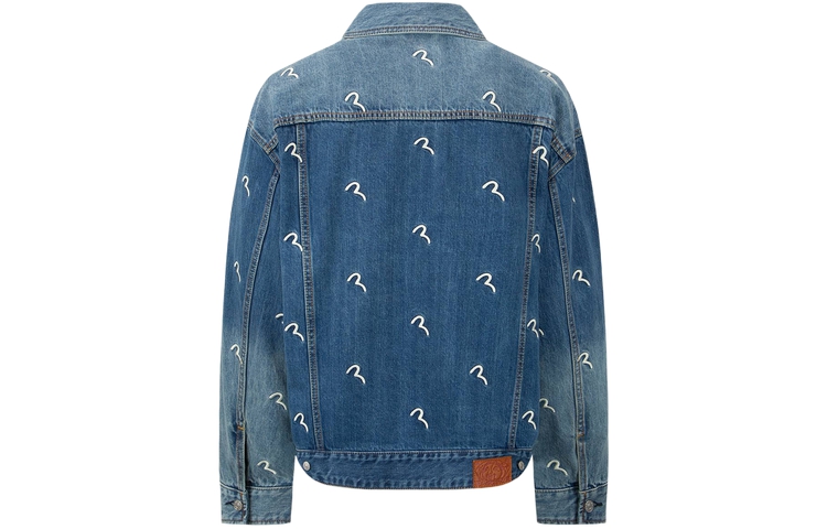 (Women) EVISU AW23 All-Over Seagull Embroidery Denim Jacket Women Blue 2EAHTW2DJ768OSCT 圖 3