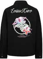 Order (W) EVISU AW23 花卉刺繡寬鬆襯衫外套 黑色 2EAGNW3SJ6074BZCT