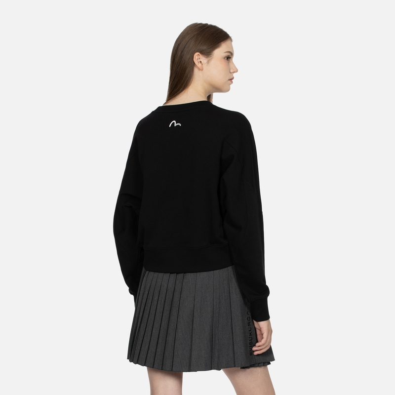 Purchase (W) EVISU AW23 寬鬆款花卉印花與Logo提花設計長袖上衣 2EAGNW3SW6094FFCT