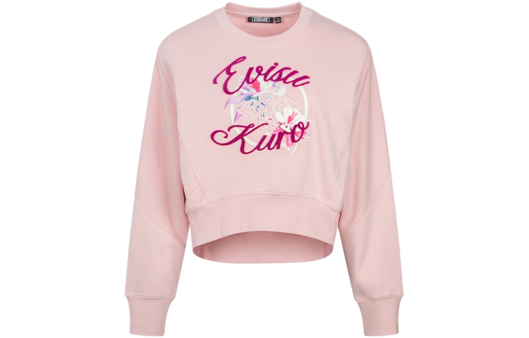 Details for (W) EVISU AW23 寬鬆款花卉印花與Logo提花設計長袖上衣 2EAGNW3SW6094FFCT